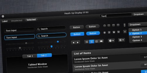 Heads Up Display UI Kit